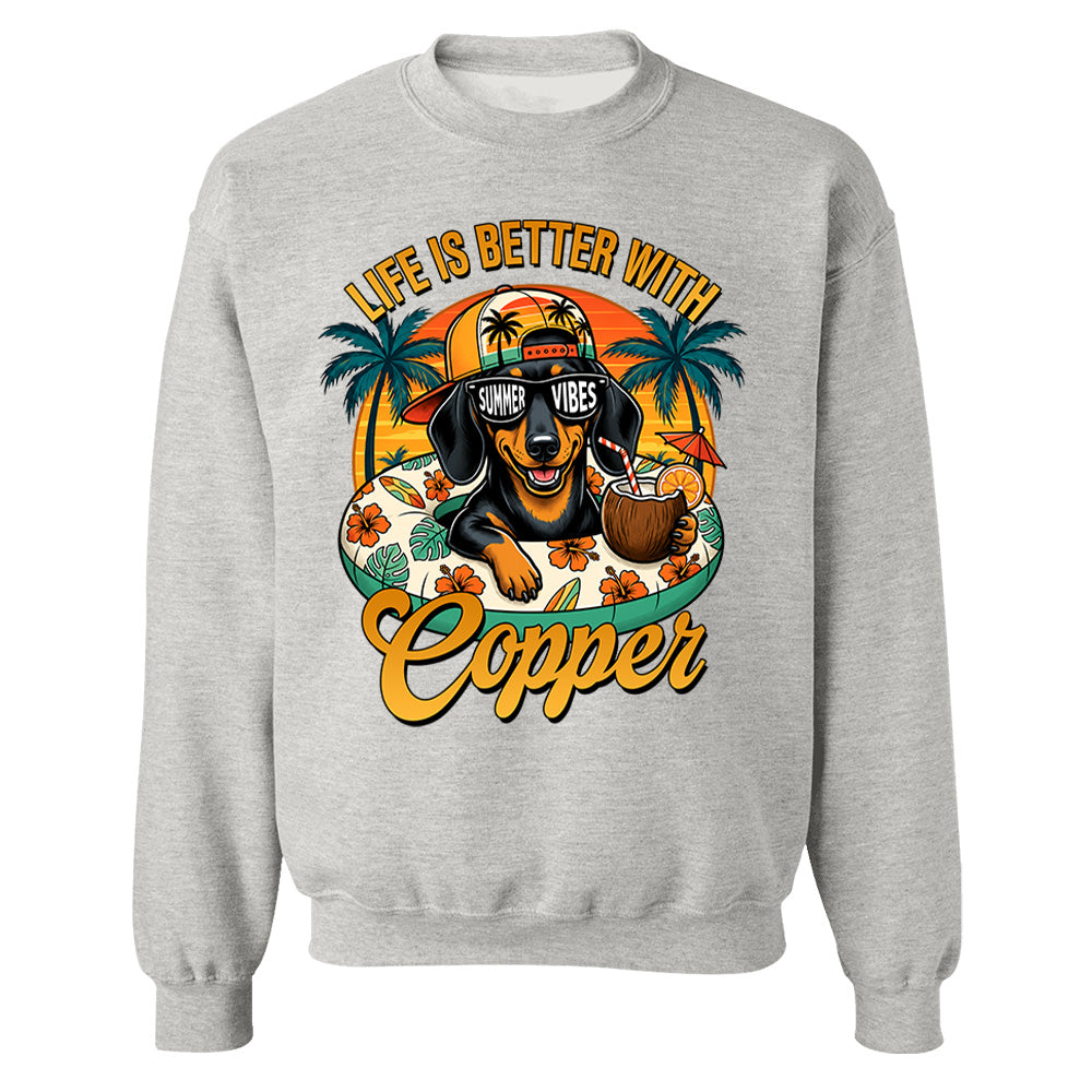 Life Is Better With A Dog, Custom Upload Photo Funny Summer Beach Vacation Shirt T1807 Pt99