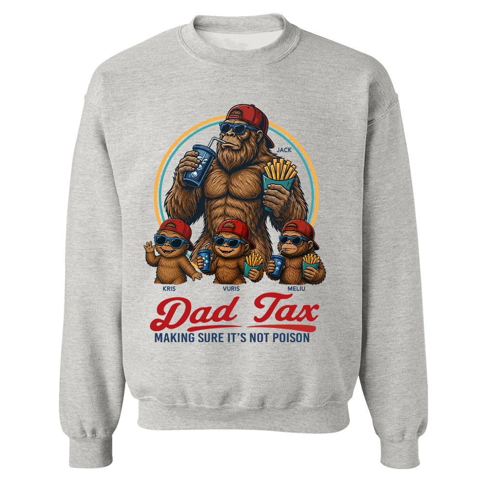 Personalized Dad Tax Shirt, Funny Dad Shirt, Fathers Day Shirt, Dad gifts, Birthday gift for dad, Husband Gift, Men Comfort Colors Shirt, Bigfoot Shirt T24