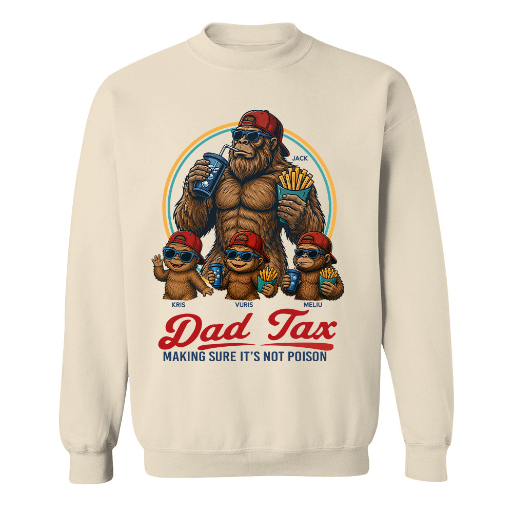 Personalized Dad Tax Shirt, Funny Dad Shirt, Fathers Day Shirt, Dad gifts, Birthday gift for dad, Husband Gift, Men Comfort Colors Shirt, Bigfoot Shirt T24