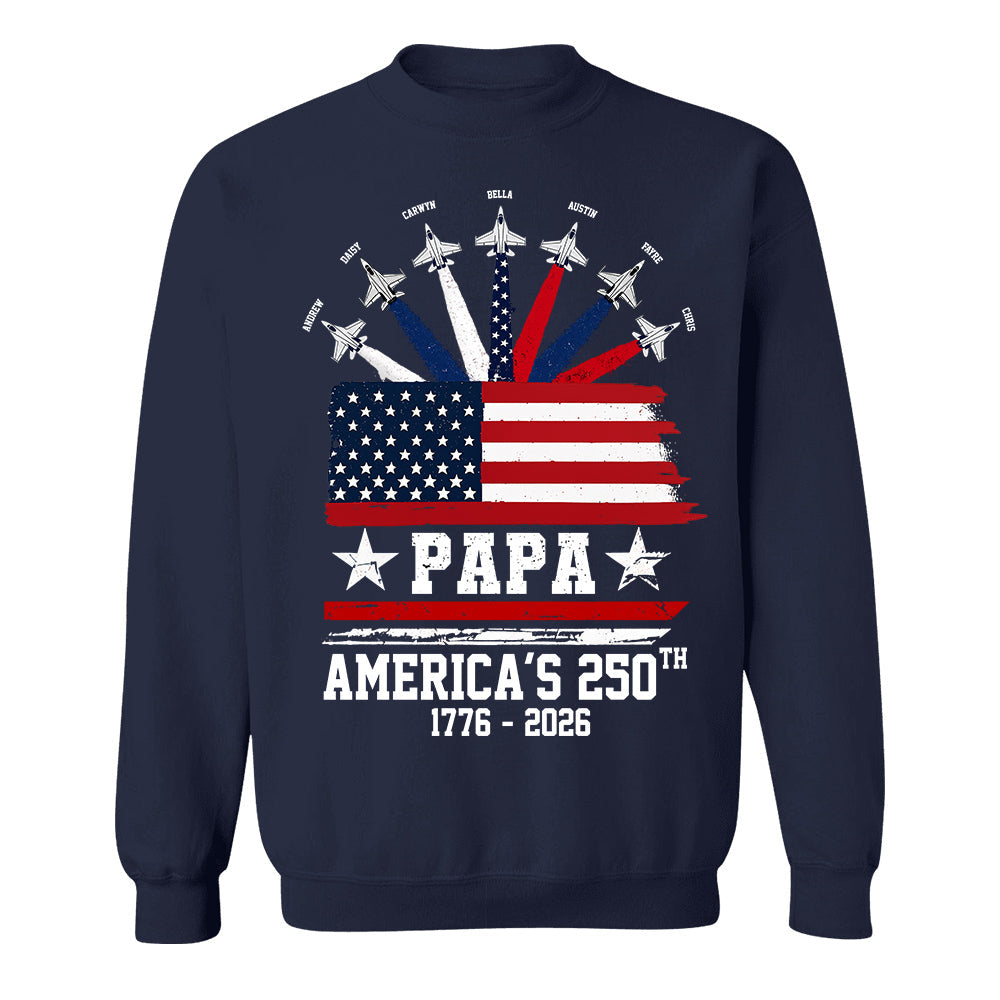 Custom Papa America 250th Anniversary, Gift For Dad Grandpa L0411 TH23