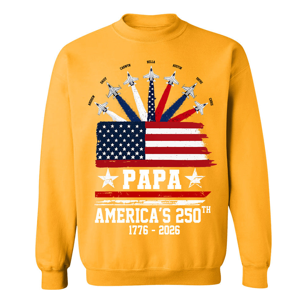 Custom Papa America 250th Anniversary, Gift For Dad Grandpa L0411 TH23