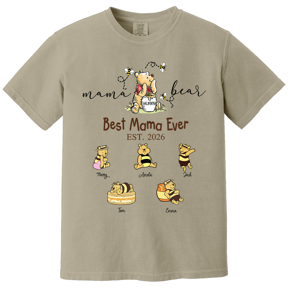 Mama Bear Best Mama Ever, Personalized Mama Bear Grandma Bear Est Shirt Sweatshirt, Gift For Mom Grandma, Gift For Mother's Day MI209