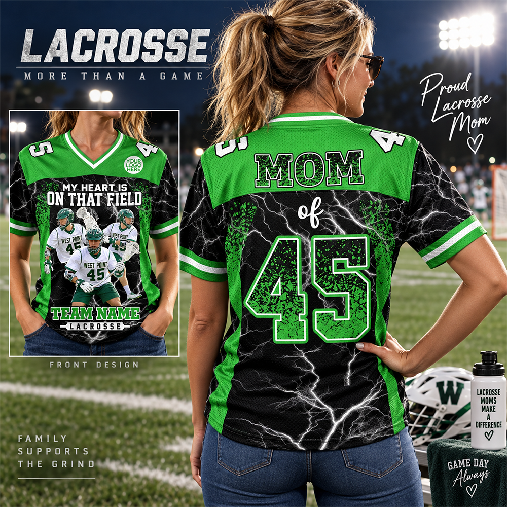 Custom My Heart Is On That Field Shirt, Lacrosse Shirt, Gift For Lacrosse Lovers L0411 Hv01