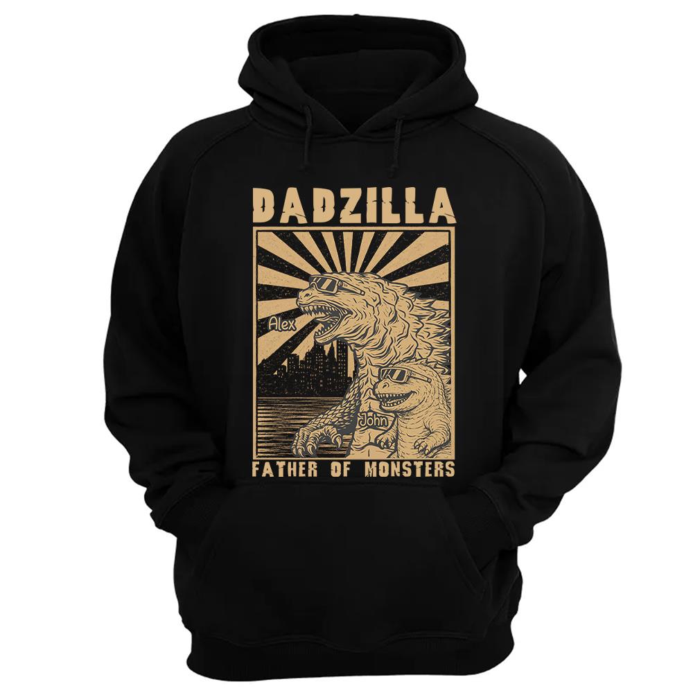 Dadzilla Father Of Monsters Personalized Dadzilla T-Shirt Father Day Gifts for Dad Funny Papa Tshirt Cool Daddy Dinosaur Tee Na02 Nh00