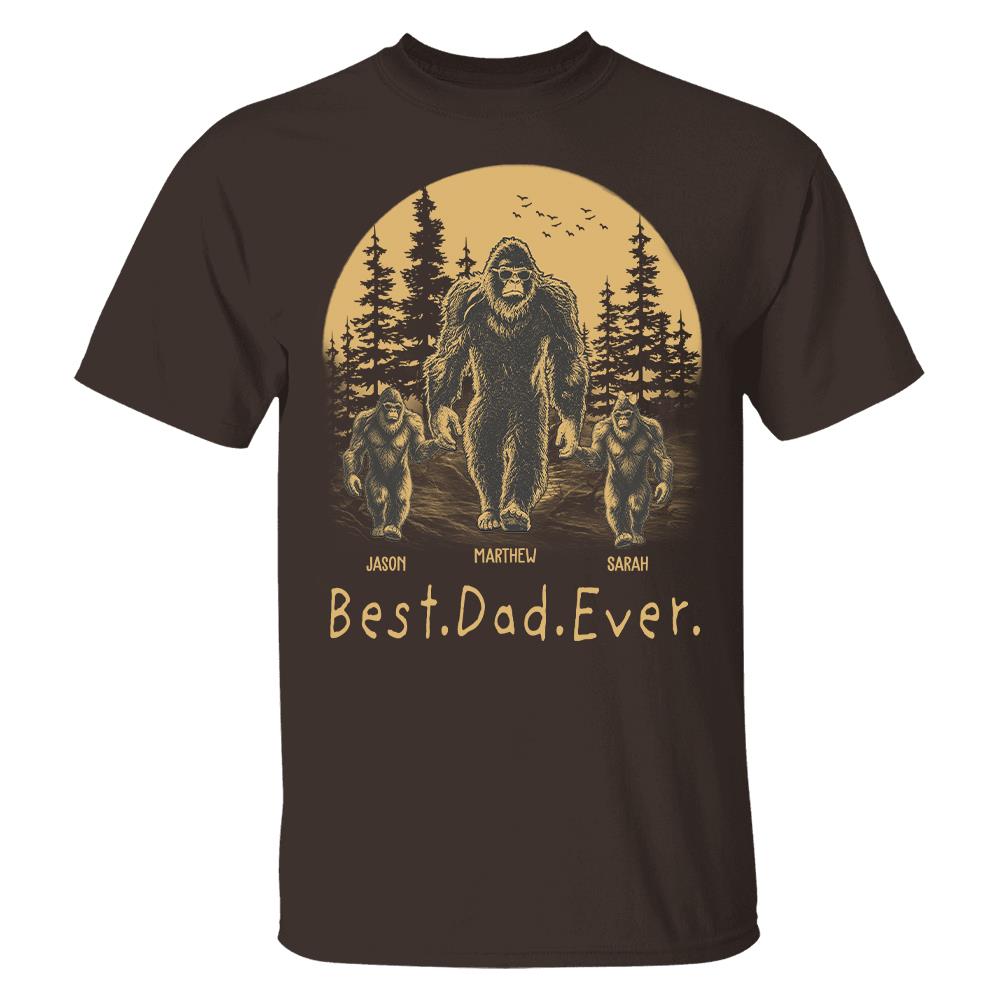 Personalized Dadsquatch T-Shirt Father Day Gifts for Dad Funny Papa Tshirt Cool Daddy Bigfoot Tee