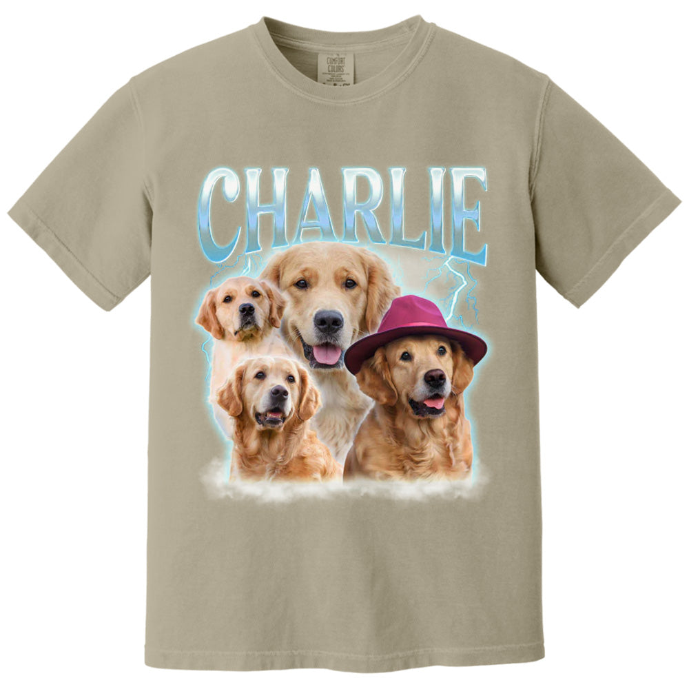 Custom Pet Face Vintage Bootleg Shirt - Personalized Custom Premium T-shirt
