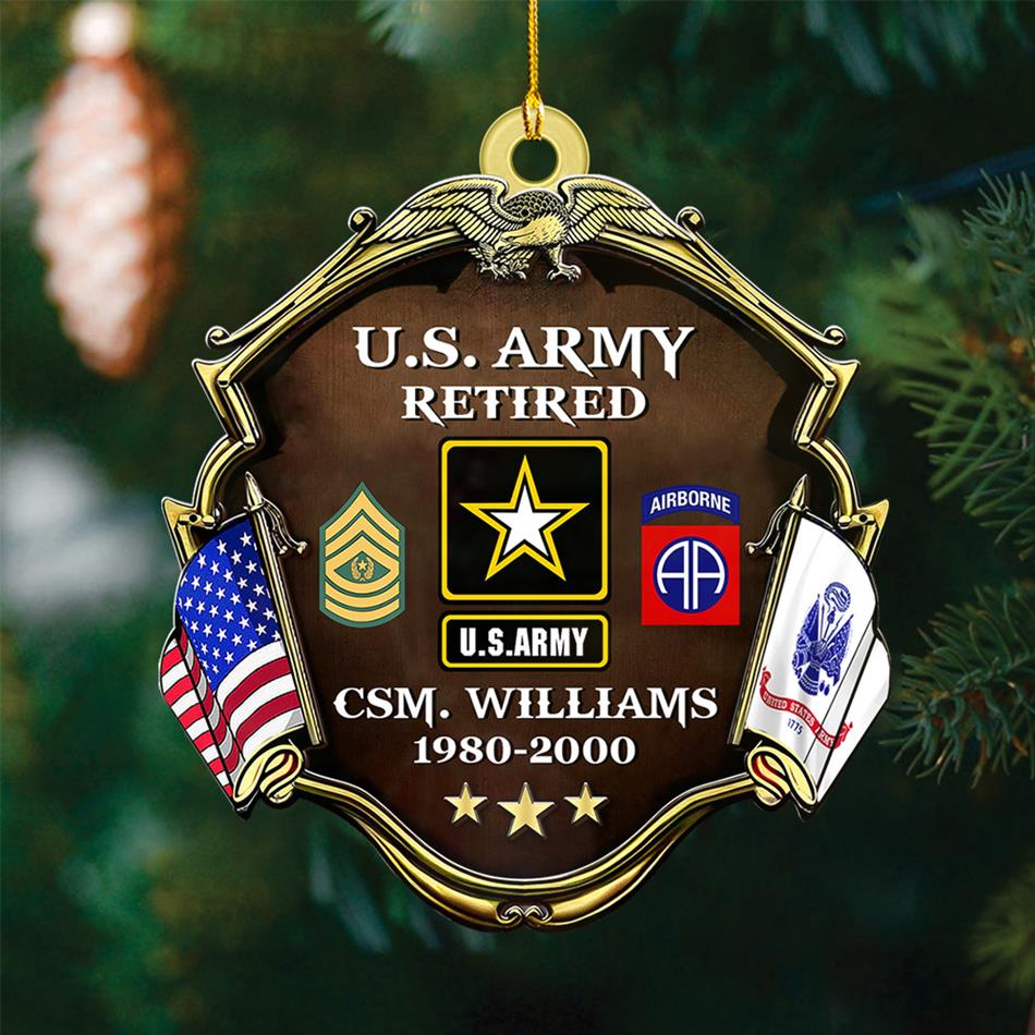 Custom Christmas Ornament For Veteran Available To All Military Branches Veteran Day Gift H2511 Trna