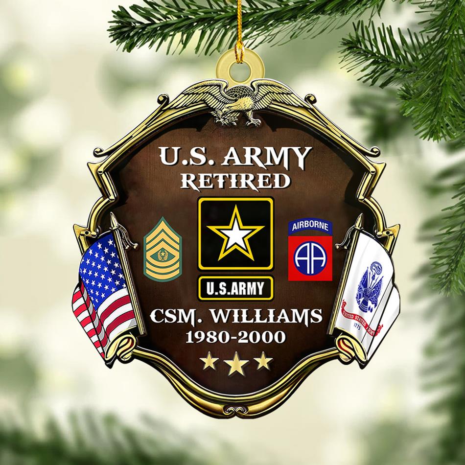 Custom Christmas Ornament For Veteran Available To All Military Branches Veteran Day Gift H2511 Trna