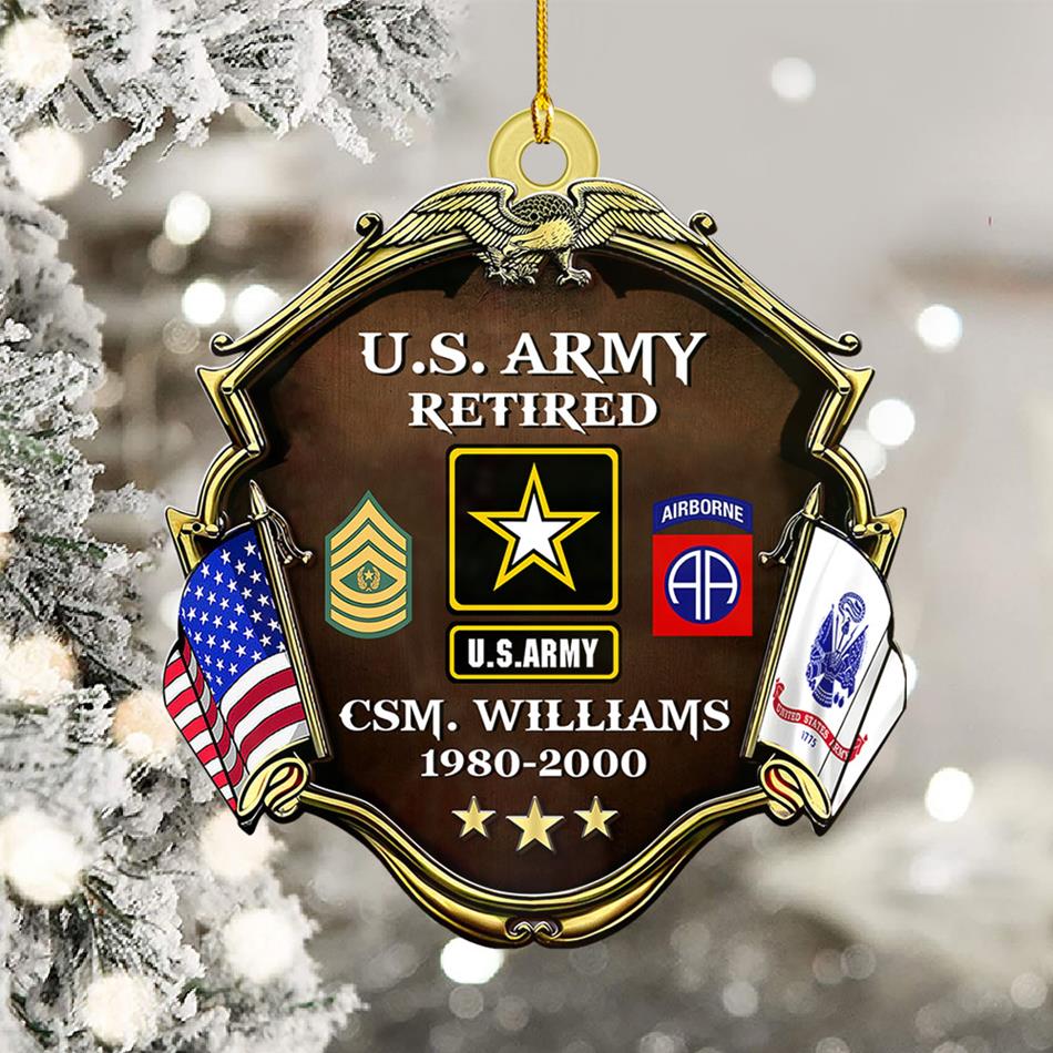 Custom Christmas Ornament For Veteran Available To All Military Branches Veteran Day Gift H2511 Trna