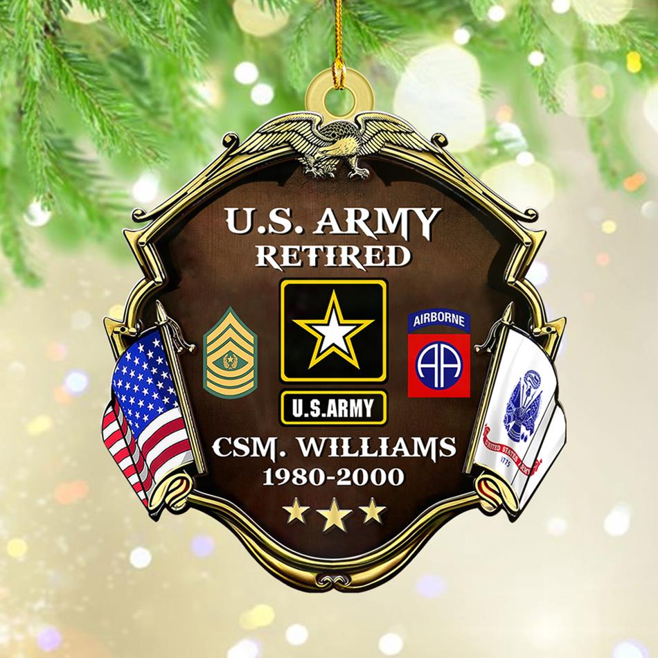 Custom Christmas Ornament For Veteran Available To All Military Branches Veteran Day Gift H2511 Trna