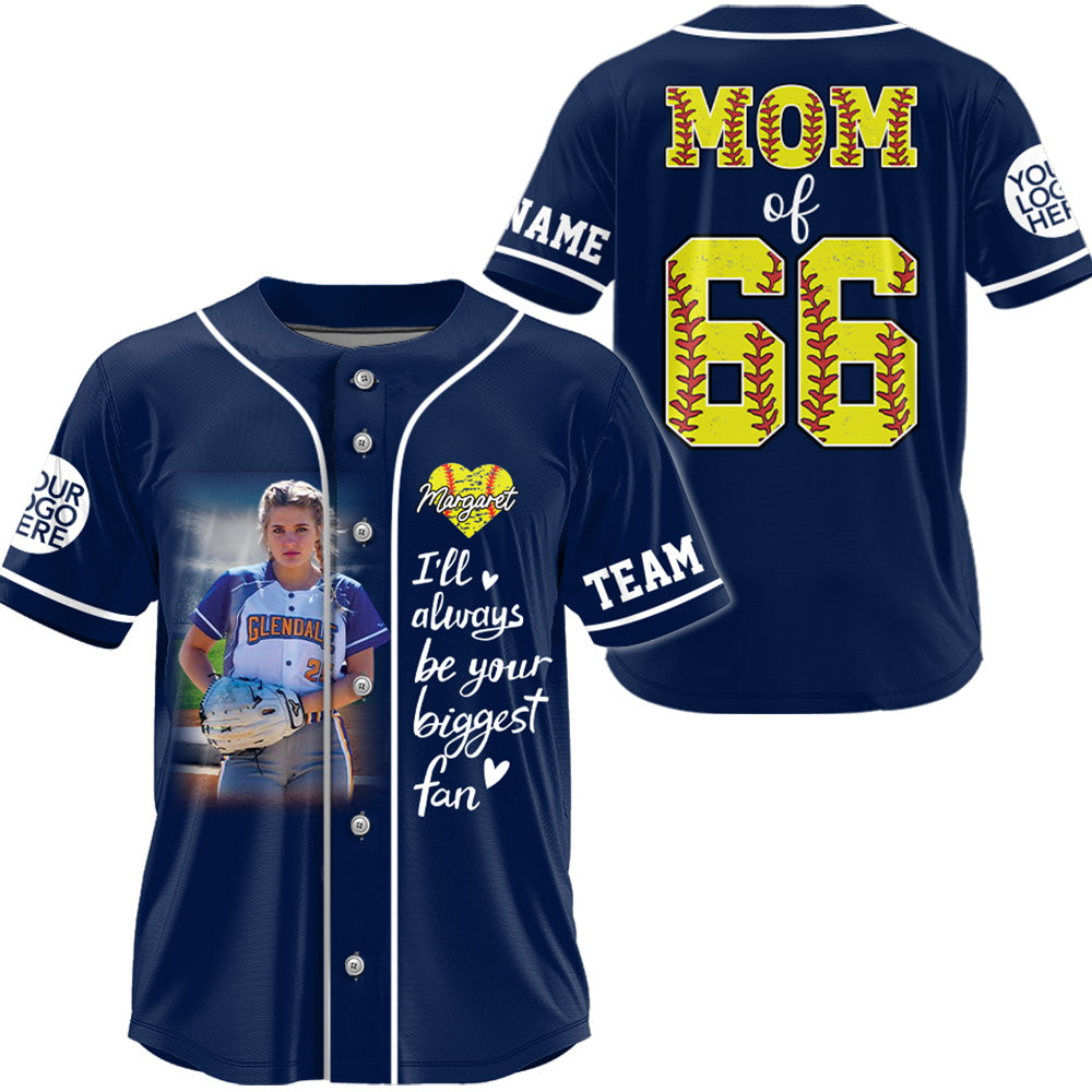 Softball Mom Jersey - Personalized Shirt Custom Photos For Softball Lovers Family NA04 T24