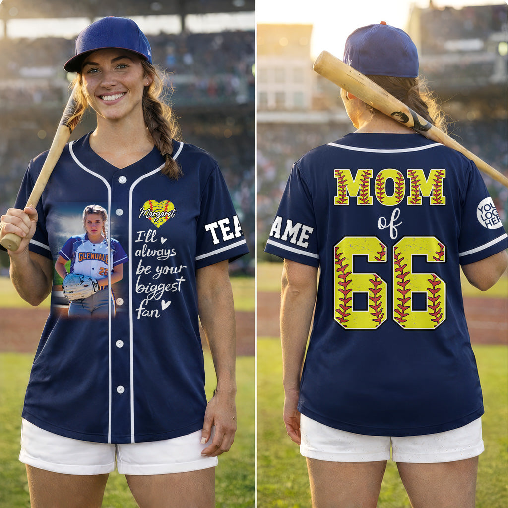 Softball Mom Jersey - Personalized Shirt Custom Photos For Softball Lovers Family NA04 T24