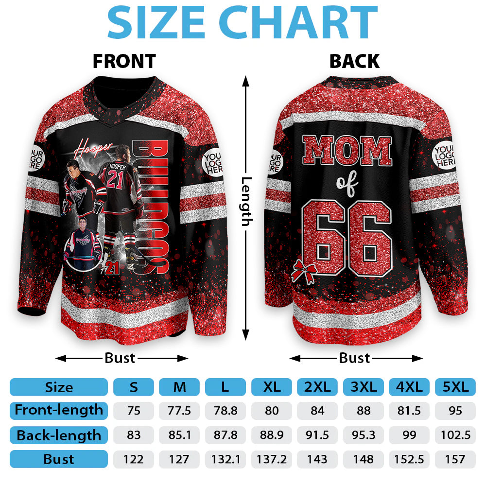 Custom Photo Ice Hockey Jersey For Ice Hockey Lovers - Personalized Ice Hockey Shirt Ice Hockey Mom Grandma Sport Family Lovers Vr2 T1807 Hv01