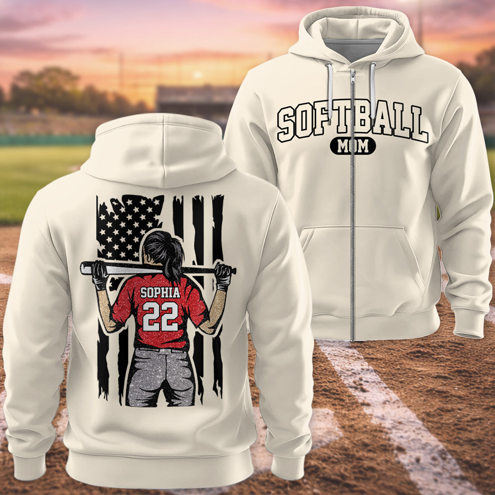 Softball Mom - I Will Always Be Your Biggest Fan - Personalized Shirt For Basketball Family NA02 Hv01