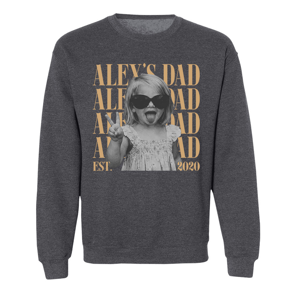 Custom Dad Vintage Photo Shirt: Personalized Fathers Day Shirt With Kids Photo, Funny Dad Shirt, Best Dad Ever Shirt, New Dad Gift VH01
