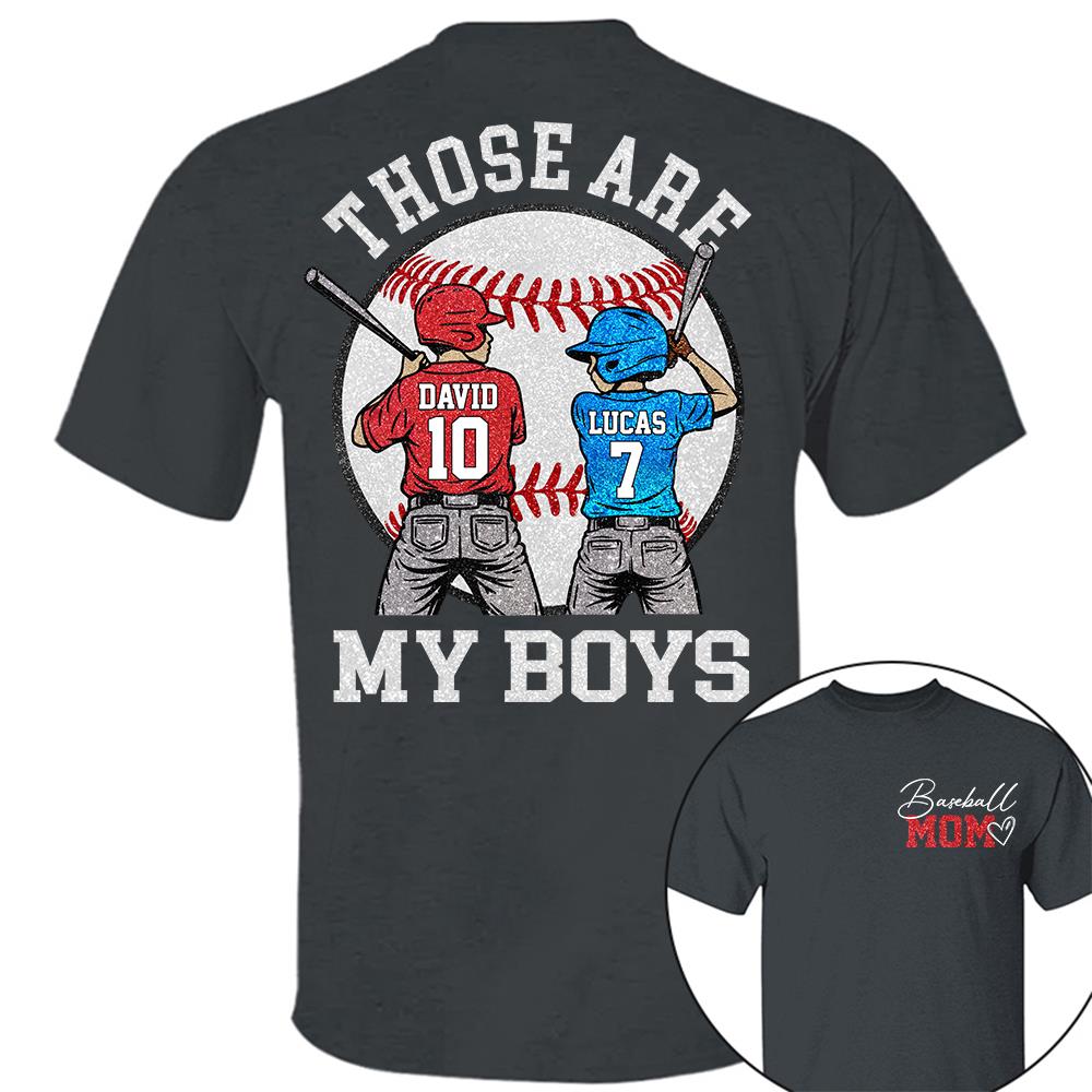 Personalized Baseball Mom Softball Ballpark Mom Shirt Those Are My Kids Shirt Gift For Sport Family T1807 Hv01