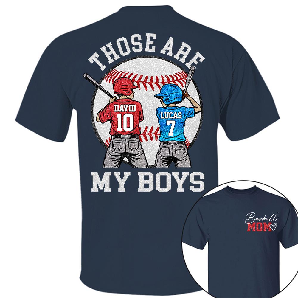 Personalized Baseball Mom Softball Ballpark Mom Shirt Those Are My Kids Shirt Gift For Sport Family T1807 Hv01