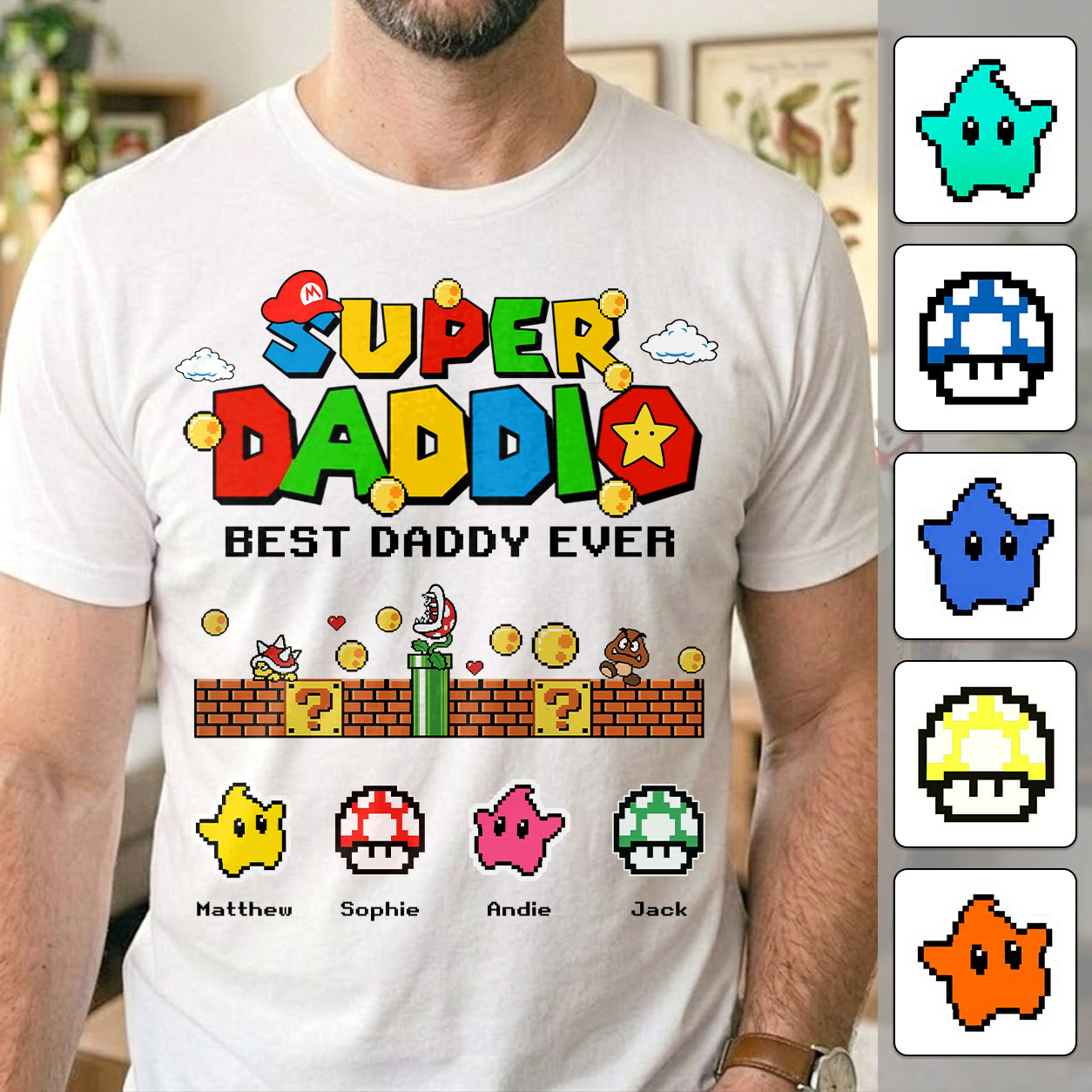 Personalized Super Daddio Shirt, Best Daddy Ever, Gift For Father's Day L0411 Hv01