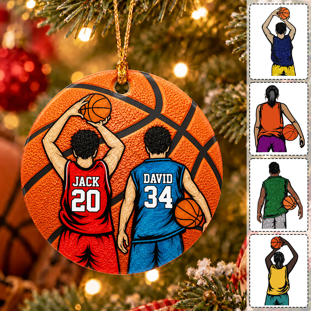 Personalized Basketball Christmas Ornament, Custom Player Gift, Basketball Lovers Gift T1807 T24