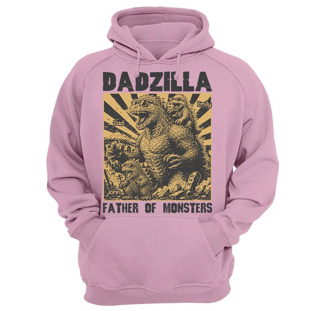 Personalized Dadzilla T-Shirt Father Day Gifts for Dad Funny Papa Tshirt Cool Daddy Dinosaur Tee Vr2