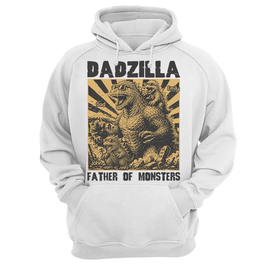 Personalized Dadzilla T-Shirt Father Day Gifts for Dad Funny Papa Tshirt Cool Daddy Dinosaur Tee Vr2