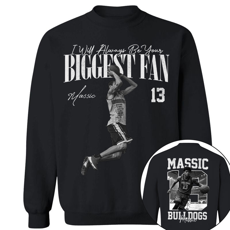 I'll Always Be Your Biggest Fan - Washed Tee Retro Bootleg Shirt - Gift For Basketball Lovers T1807
