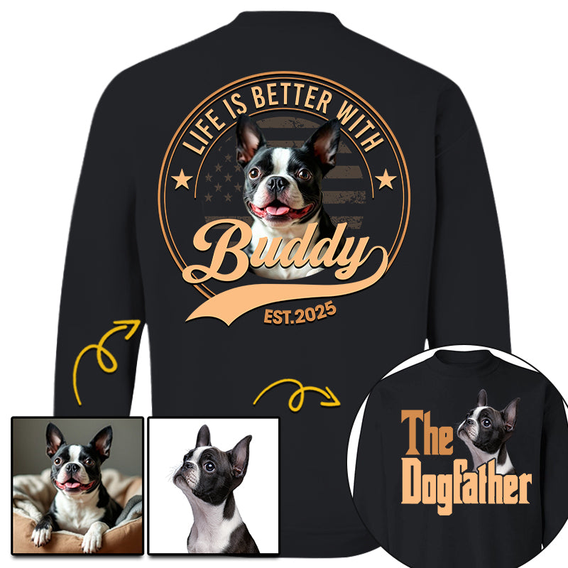 The Dog Father, Personalized Custom Photo Dog Dad Mom Shirt, Gift For Dog Lover T1807 Li29