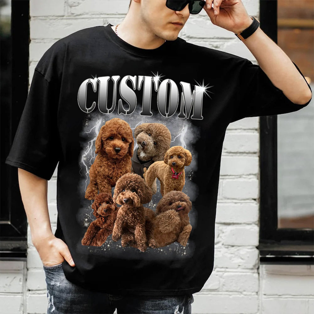 Custom Bootleg Rap PET Shirt, Custom Pet, Custom Retro Graphic 90s Tshirt, Dog Bootleg Shirt, Your Own Bootleg Your Design