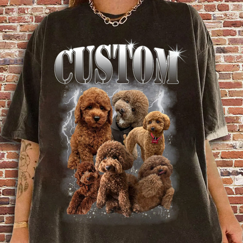 Custom Bootleg Rap PET Shirt, Custom Pet, Custom Retro Graphic 90s Tshirt, Dog Bootleg Shirt, Your Own Bootleg Your Design