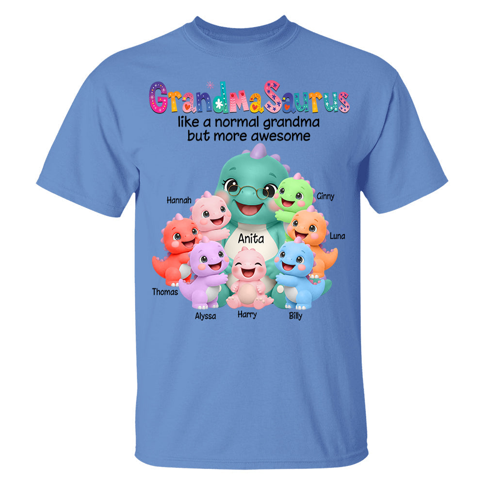Grandmasaurus Like A Normal Grandma But More Awesome, Grandmasaurus And Grandkids, Custom Shirt Gift For Grandma, Gift for Grandma Tshirt Sweatshirt MI209 Li29