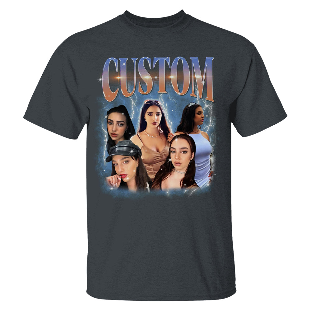 Comfort Colors Custom 90s Vintage Girlfriend Bootleg Shirt, Custom Your Own Bootleg Your Design