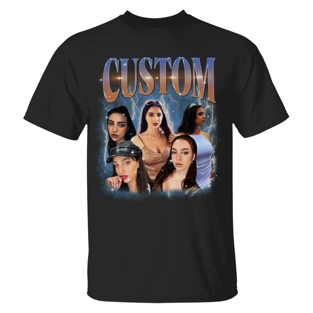 Comfort Colors Custom 90s Vintage Girlfriend Bootleg Shirt, Custom Your Own Bootleg Your Design