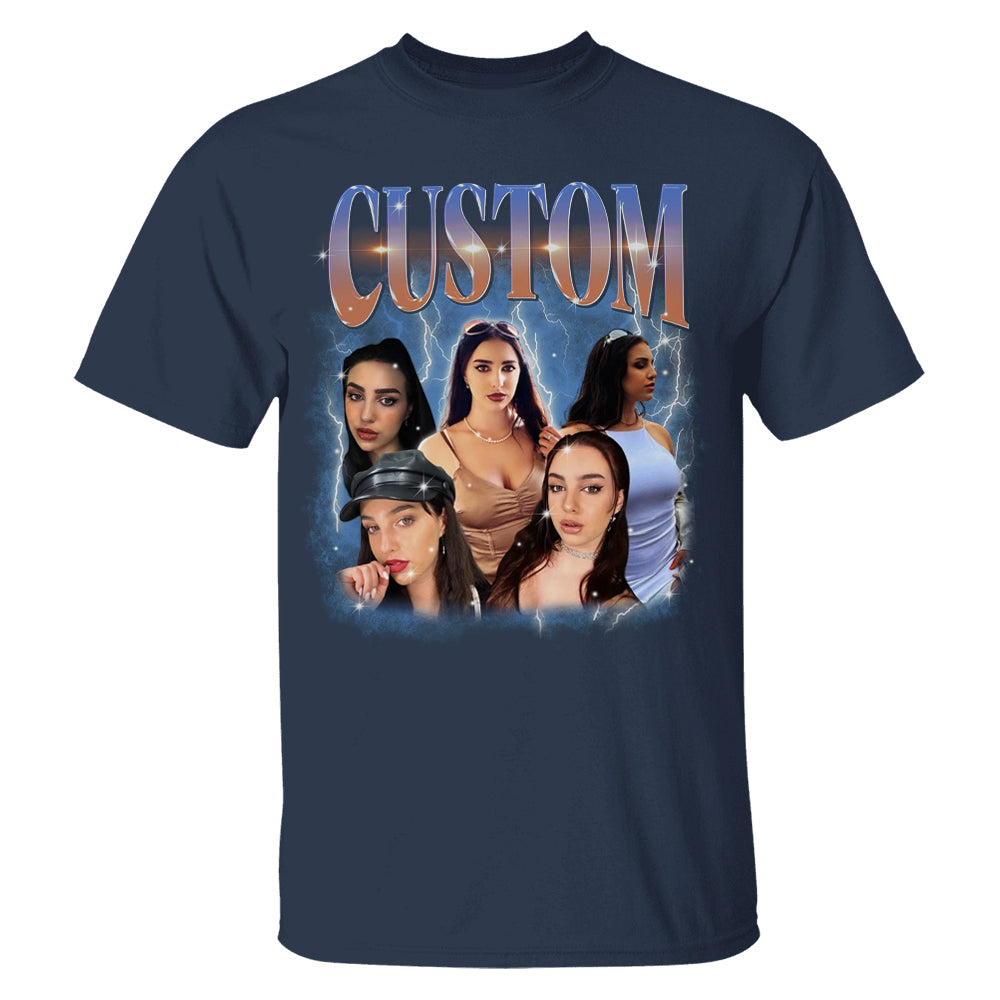 Comfort Colors Custom 90s Vintage Girlfriend Bootleg Shirt, Custom Your Own Bootleg Your Design