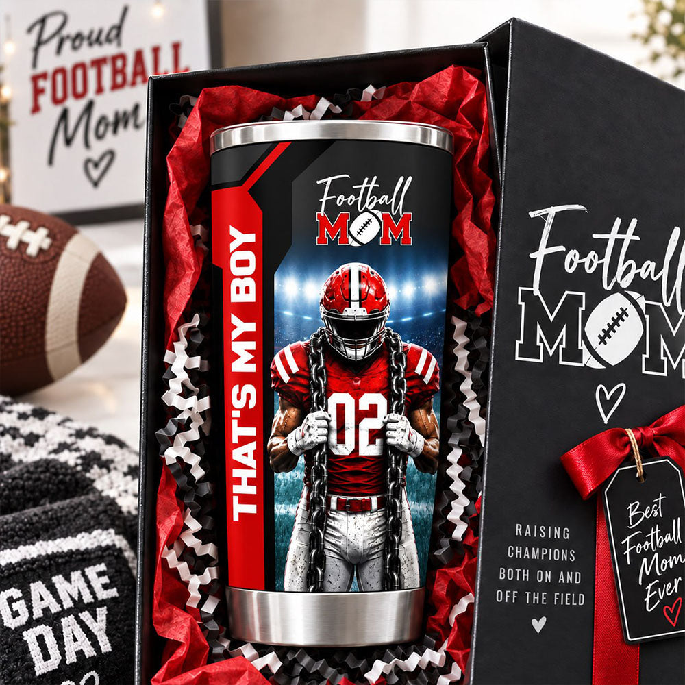 Personalized That's My Boy Tumbler Custom Football Mom Gift For Sports Mom Gameday T1807 Pt99