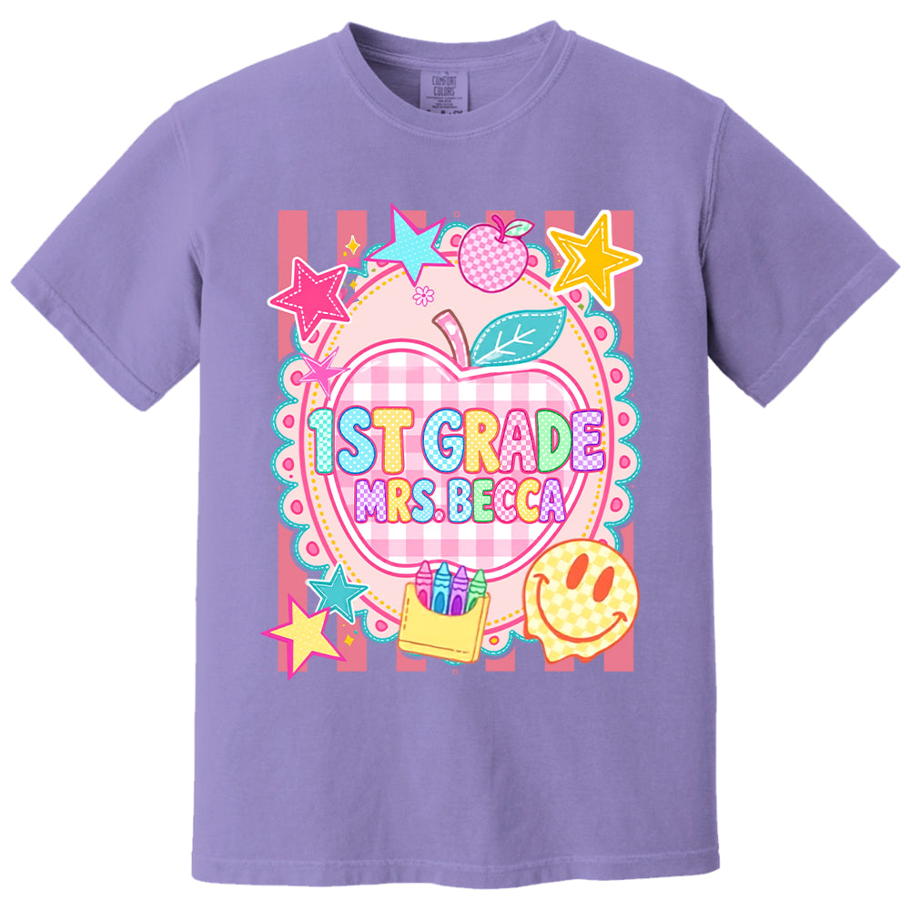 Personalized First Day Of School Shirt, Custom Name & Grade, Back To School Tee L0411 T24