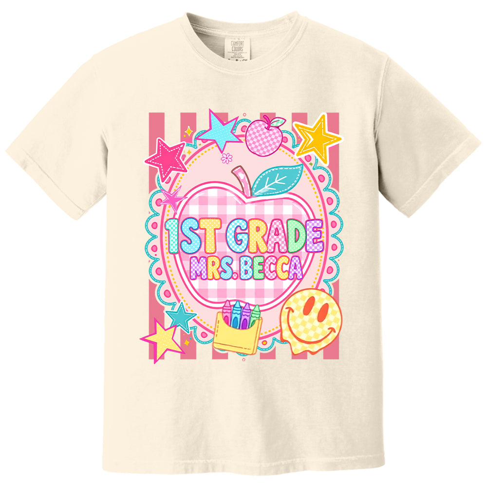 Personalized First Day Of School Shirt, Custom Name & Grade, Back To School Tee L0411 T24