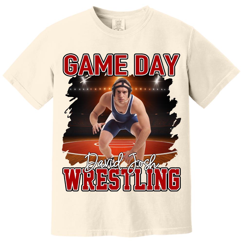 Custom Photo Wrestling Game Day Personalized Shirt Custom Name & Team Name NA04