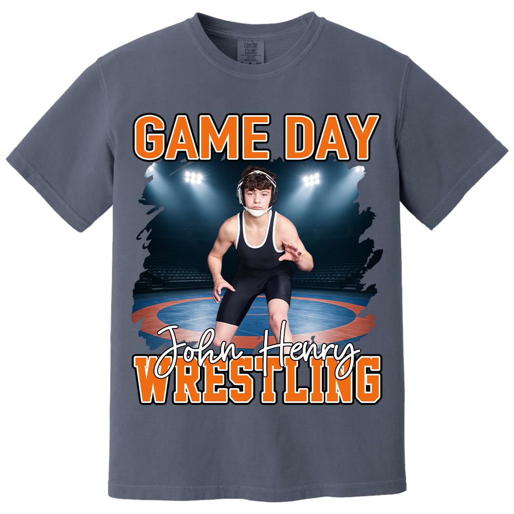 Custom Photo Wrestling Game Day Personalized Shirt Custom Name & Team Name NA04