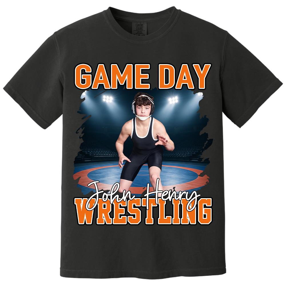 Custom Photo Wrestling Game Day Personalized Shirt Custom Name & Team Name NA04