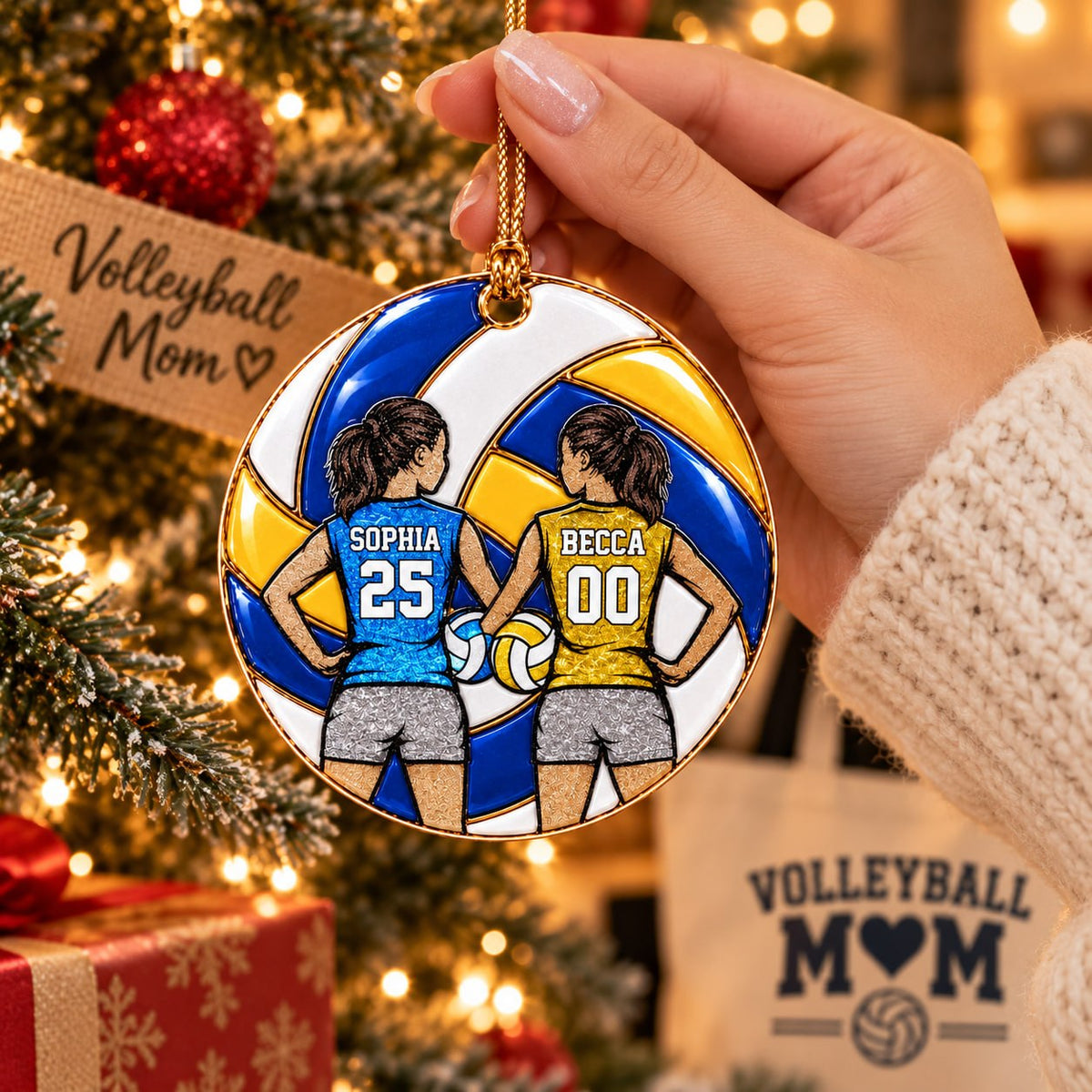 Personalized Volleyball Christmas Ornament, Custom Player Gift, Volleyball Lovers Christmas Gift T1807 T24