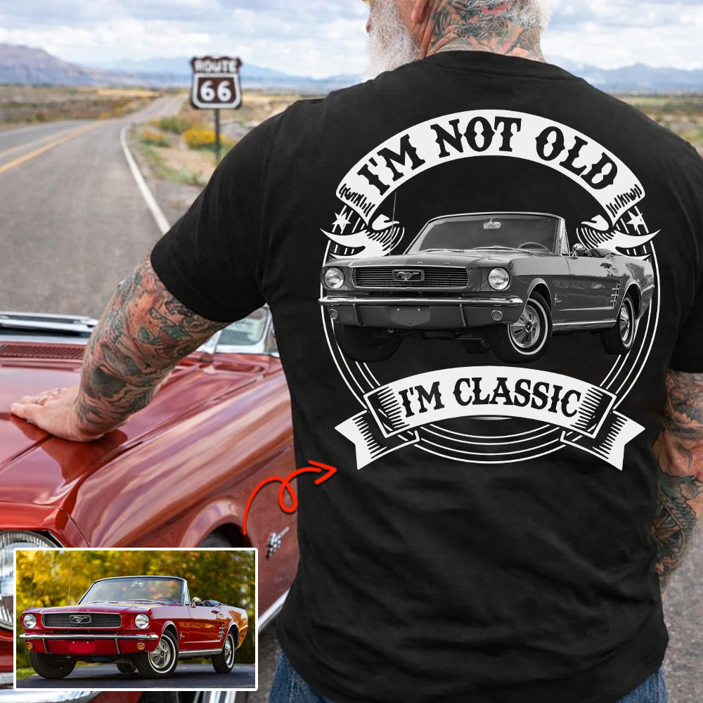 Personalized Car's Photo Shirt -  Washed Tee Retro Shirt for Car Lovers Vrs2 A2110 Li29