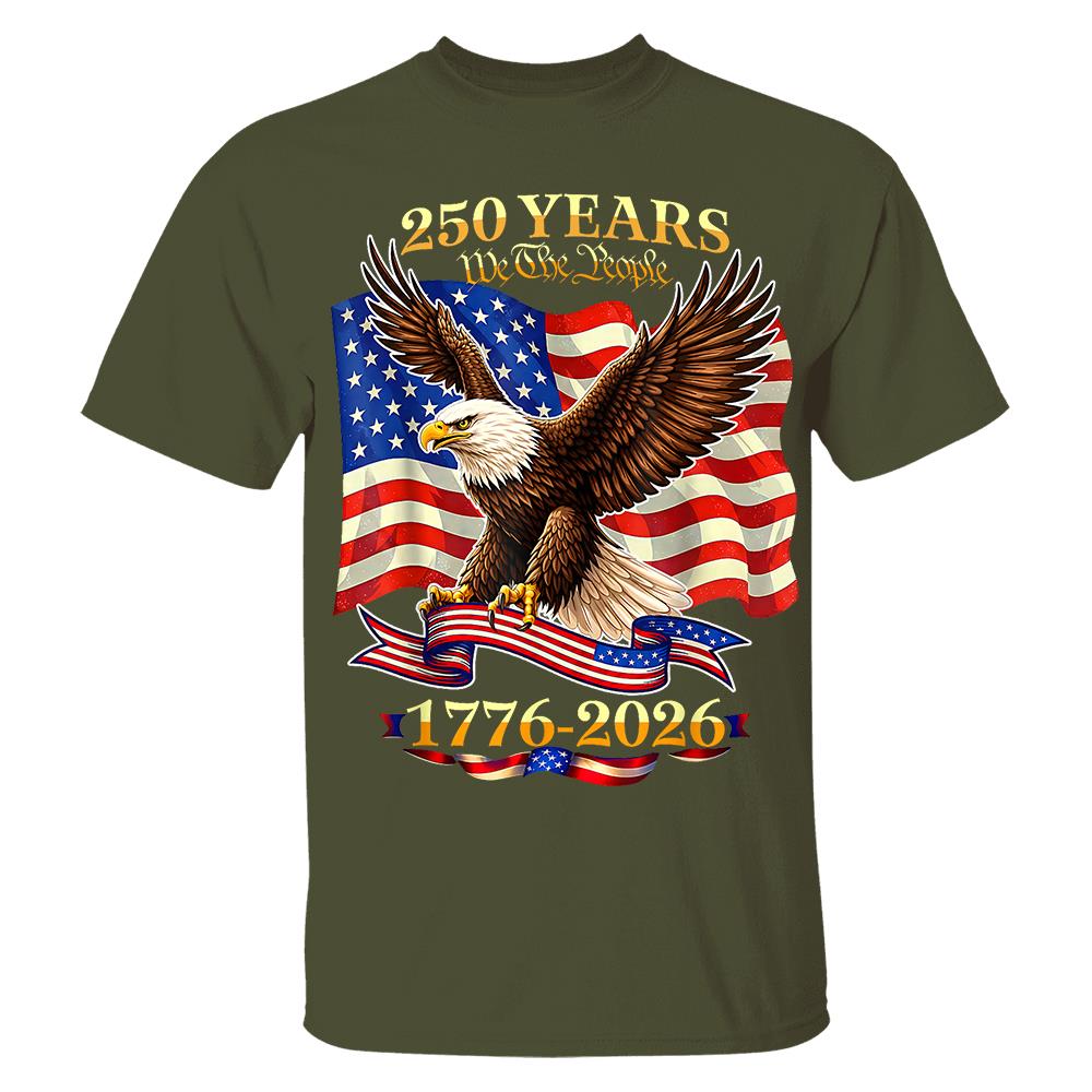 USA 250th Birthday T-Shirt, America 1776-2026 250 Years Fourth of July Tee Hv01