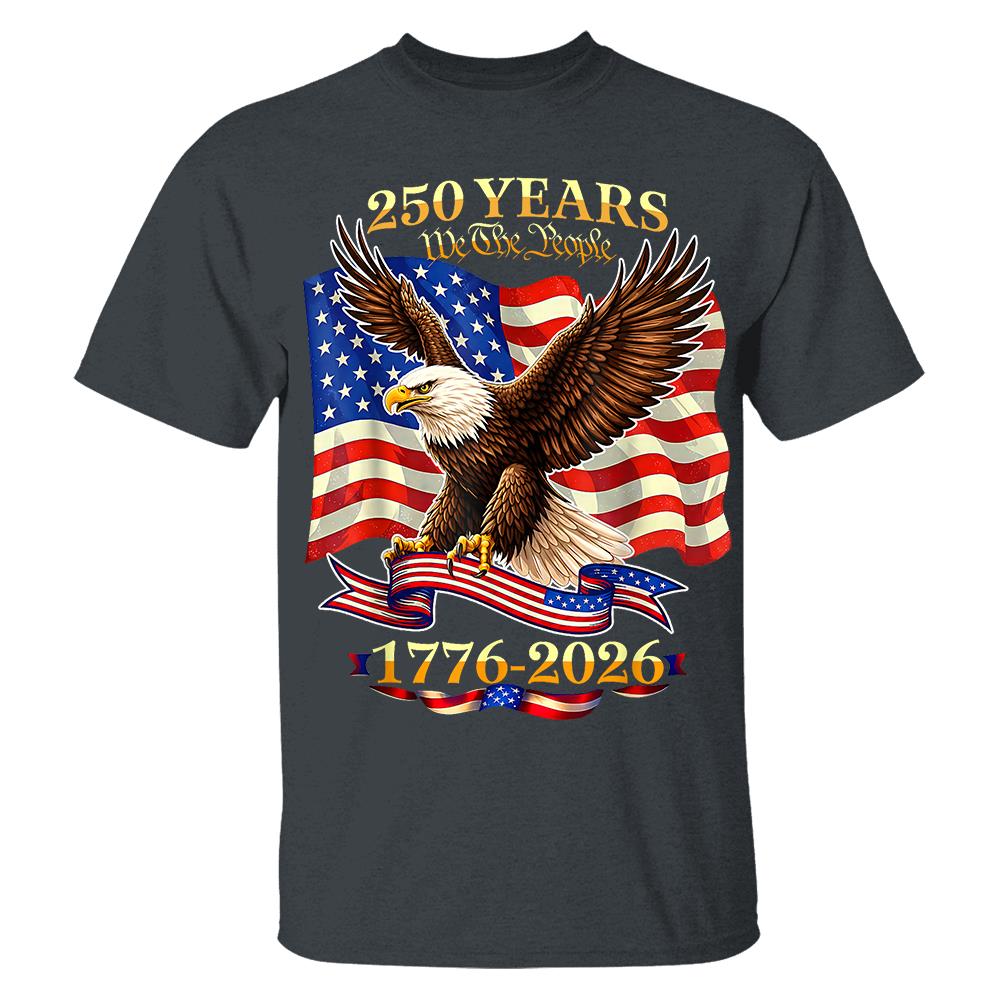 USA 250th Birthday T-Shirt, America 1776-2026 250 Years Fourth of July Tee Hv01