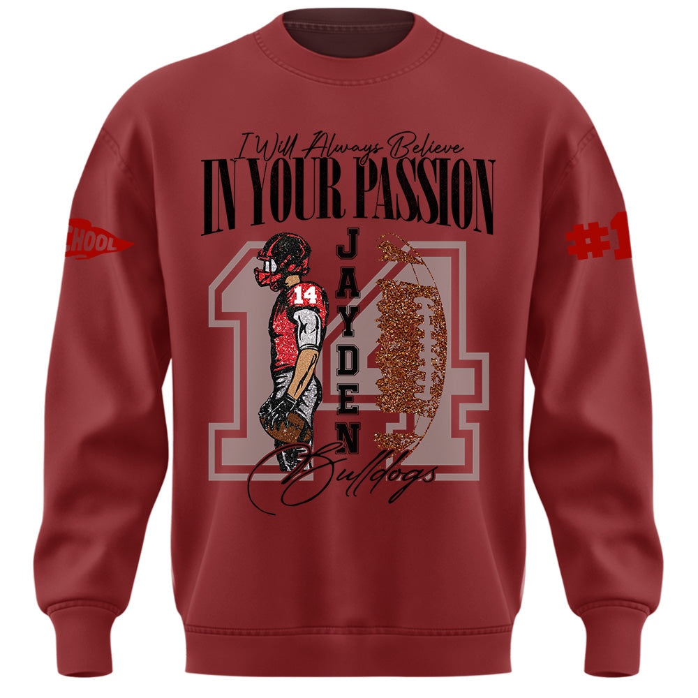 Personalized Vintage “Biggest Fan” Football Shirt, Custom School Team Name, Game Day Shirt, Gift For Football Lovers T1807 Pt99