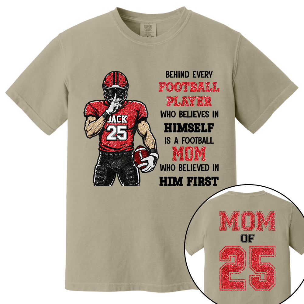 Behind Every Football Player Shirt Gift For Her Him Sports Mom L0411 VH01