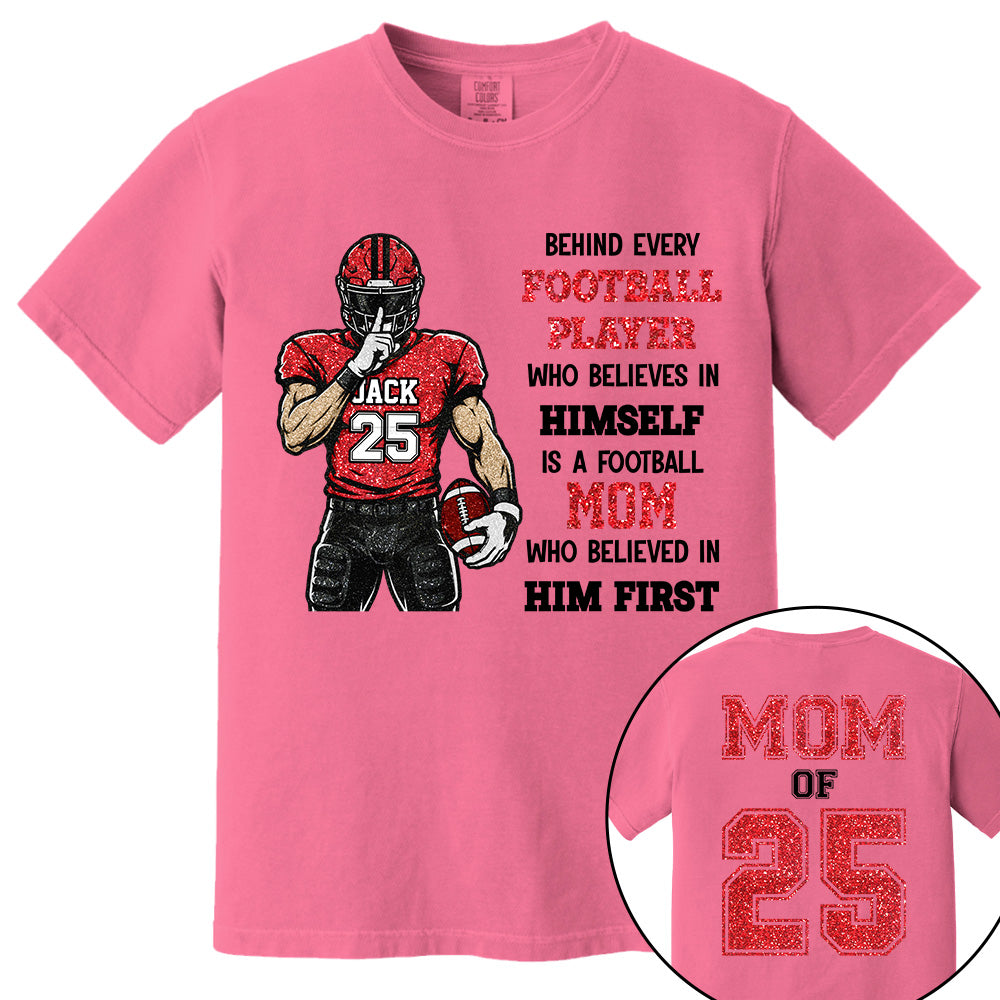 Behind Every Football Player Shirt Gift For Her Him Sports Mom L0411 VH01