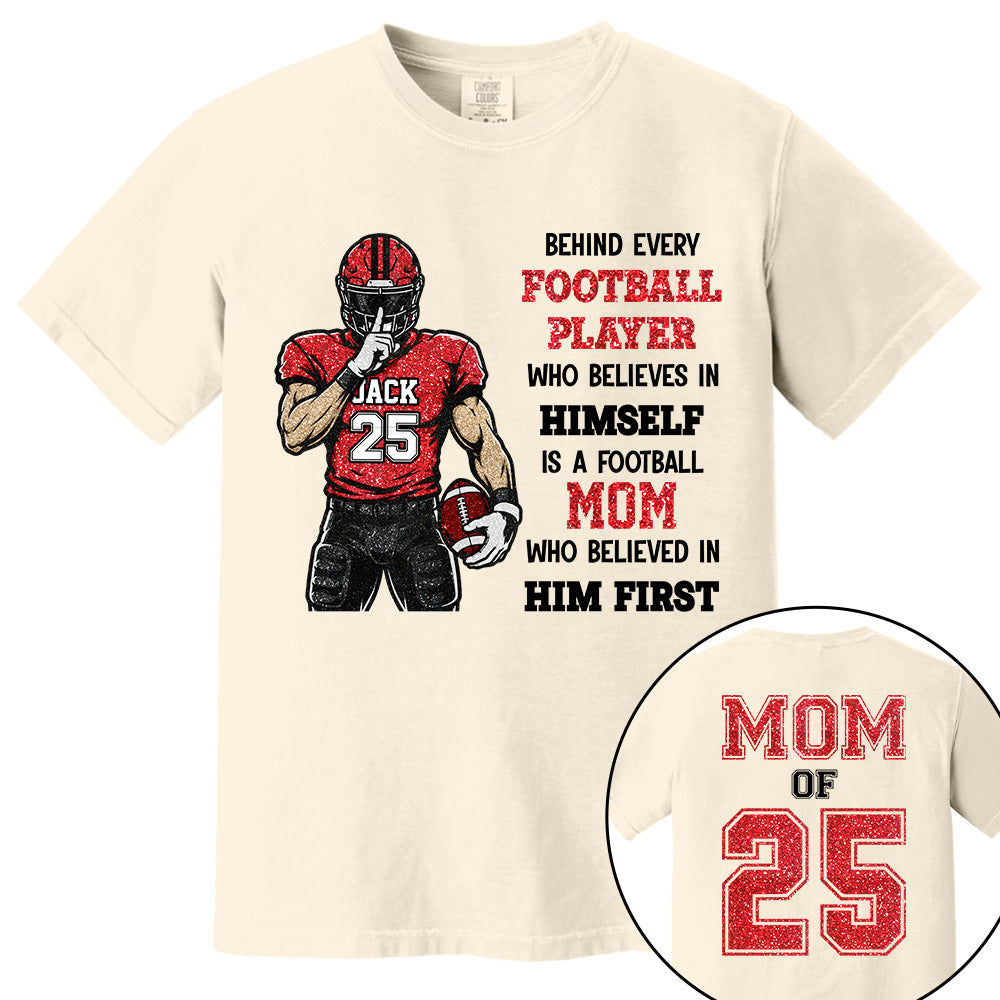 Behind Every Football Player Shirt Gift For Her Him Sports Mom L0411 VH01