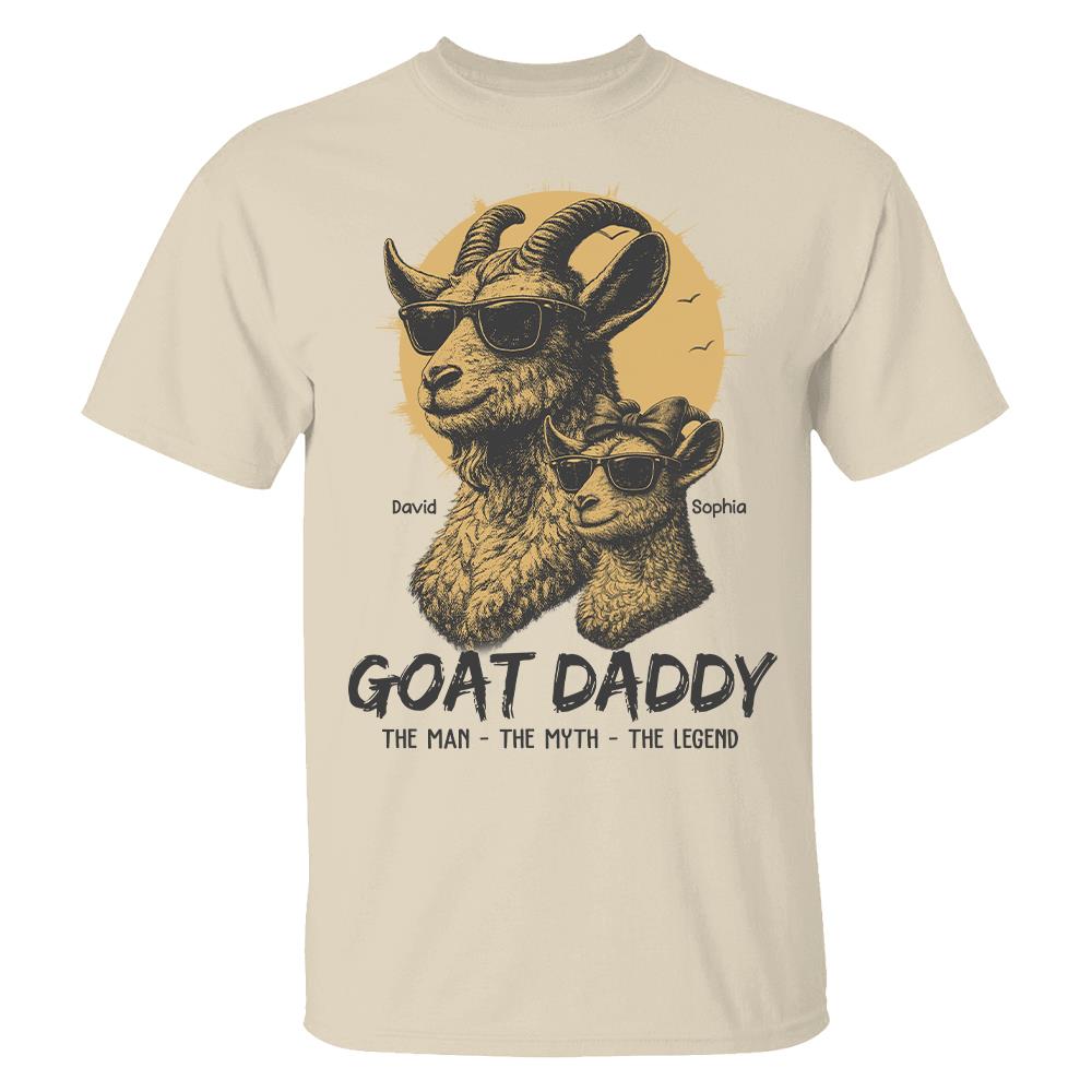 Personalized Goat Daddy Shirt, Funny Father's Day Gift For Dad L0411 Hv01