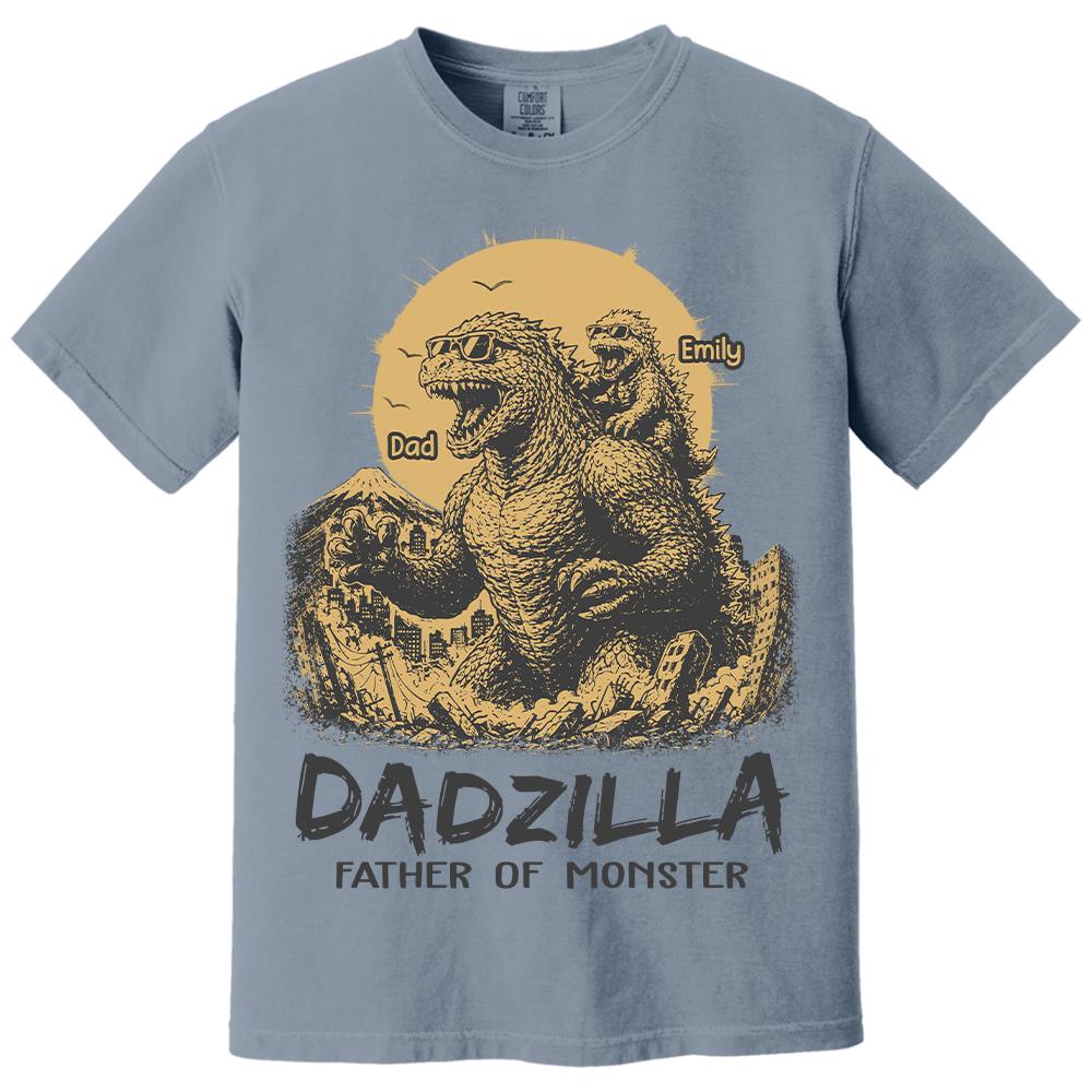 Dadzilla Father Of The Monsters Personalized Shirt Gift For Dad, Happy Father's Day 2026 T1807 Hv01