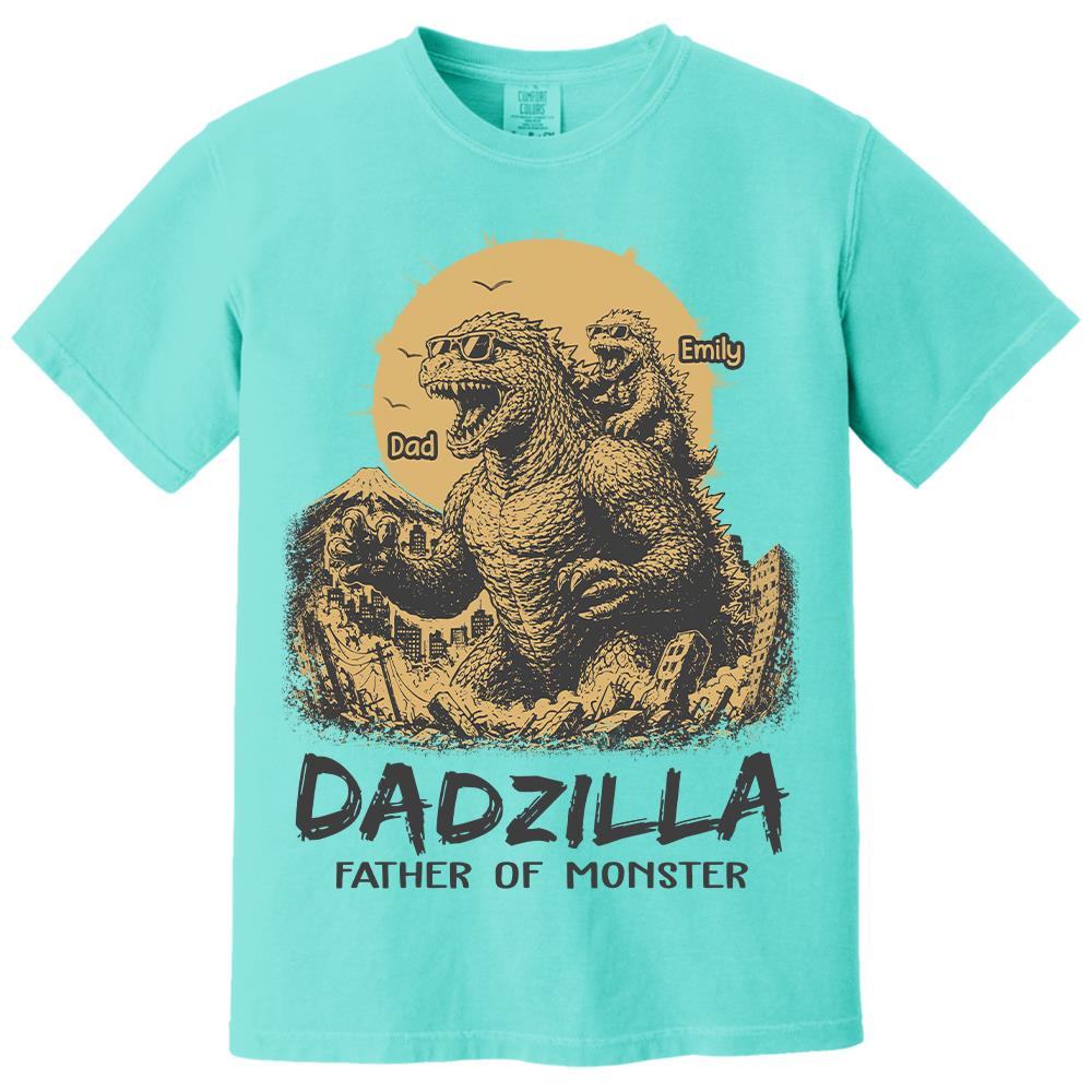 Dadzilla Father Of The Monsters Personalized Shirt Gift For Dad, Happy Father's Day 2026 T1807 Hv01